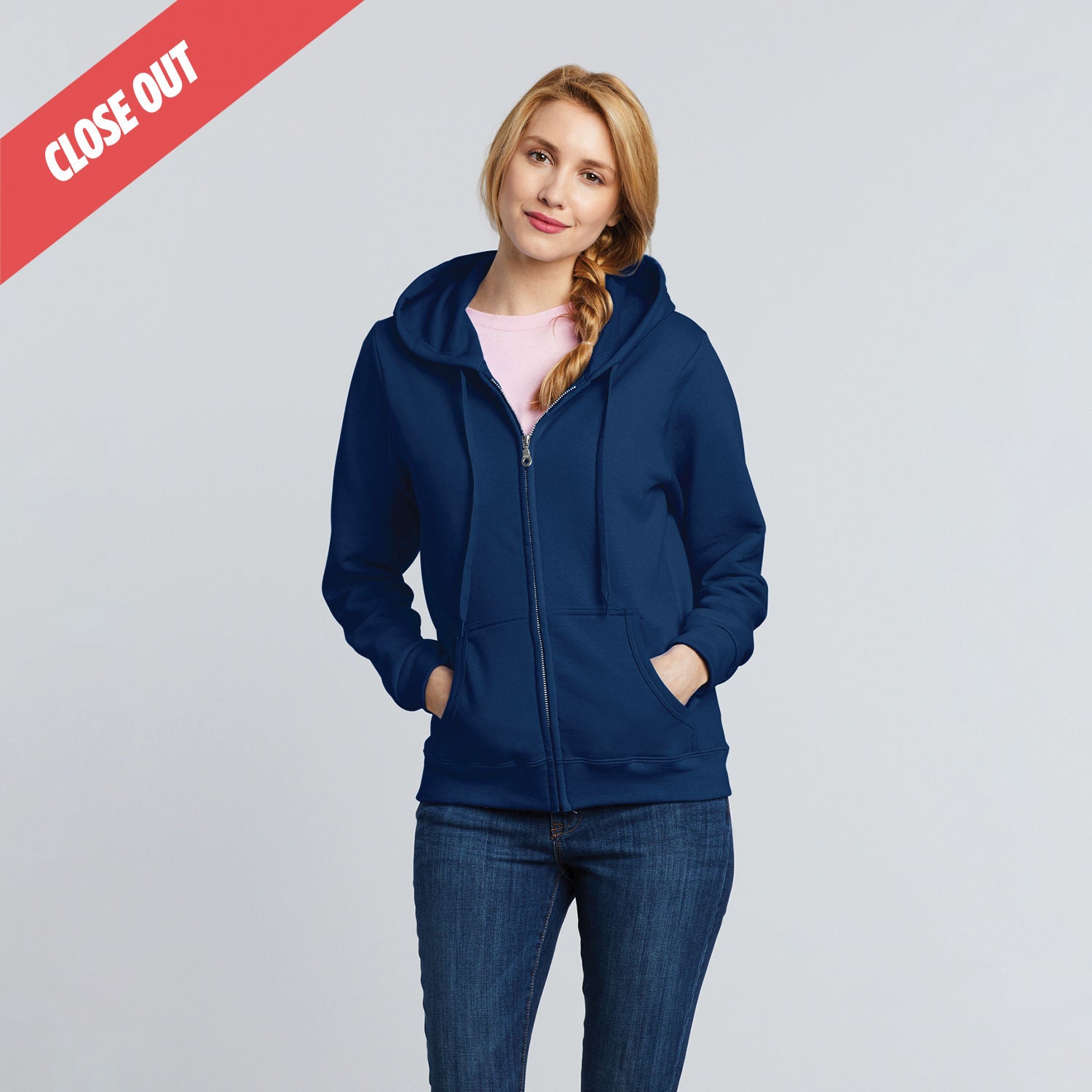 18600FL Gildan Heavy Blend Ladies Full Zip Hooded Sweatshirt