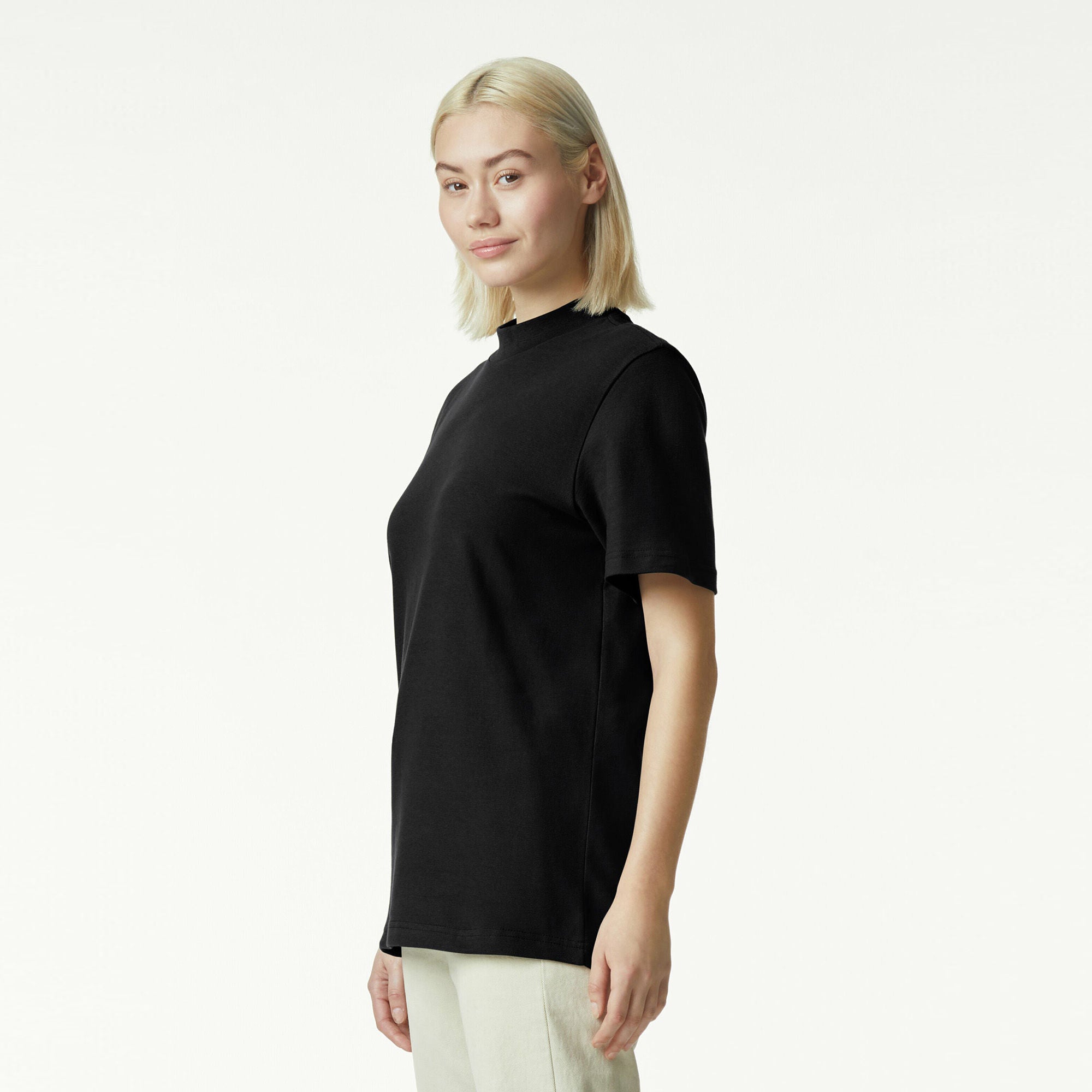 1PQ American Apparel Unisex Pique Mockneck